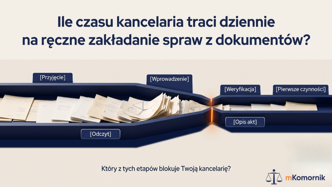 Ile czasu kancelaria traci dziennie na ręczne zakładanie spraw z dokumentów?